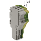 2020-103/000-036 aż do 2020-115/000-036 - 1-conductor female plug with ground base module (green-yellow) for insertion into carrier terminal blocks codable