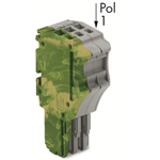 2020-103/000-037 aż do 2020-115/000-037 - 1-conductor female plug with ground end module (green-yellow) for insertion into carrier terminal blocks codable