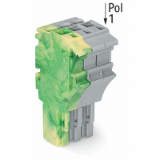 2022-103/000-037 aż do 2022-115/000-037 - 1-conductor female plug with ground end module (green-yellow) for insertion into carrier terminal blocks codable