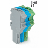 2022-103/000-038 aż do 2022-115/000-038 - 1-conductor female plug with ground base module (green-yellow) for insertion into carrier terminal blocks codable