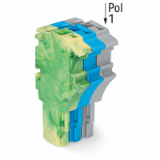 2022-103/000-039 aż do 2022-115/000-039 - 1-conductor female plug with ground end module (green-yellow) for insertion into carrier terminal blocks codable