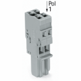 769-102 hasta 769-115 - Conector hembra para 1 conductor, CAGE CLAMP®, 4 mm², Paso 5 mm, dedo codificador