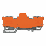 769-192/769-319 a 769-195/769-319 - Morsetto per moduli a innesto diretto per 1 conduttore/1 pin, con morsetti per 2 conduttori, con 2 posizioni per ponticelli, con piastra di separazione arancione, per guida DIN 35 x 15 e 35 x 7.5, 4 mm², CAGE CLAMP®
