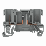 769-228/281-410 - 2-pin component carrier block, with diode 1N4007, anode, left side, for DIN-rail 35 x 15 and 35 x 7.5, 4 mm²