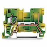 769-237 - Borna base para 1 conductor/1 pin PE, 4 mm², para carril DIN 35 x 15 y 35 x 7.5, CAGE CLAMP®