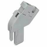769-512 - Start module for 1-conductor female connector, angled, CAGE CLAMP®, 4 mm², Pin spacing 5 mm, 1-pole, coding finger, with integrated end plate