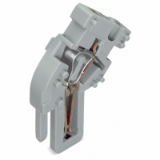 769-513 - Connecteurs femelles pour 1 conducteur, module intermédiaire, coudé, CAGE CLAMP®, 4 mm², Pas 5 mm, 1 pôle, Tige de codage