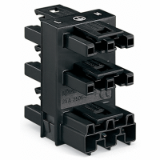770-608 - 5-way distribution connector, 3-pole, Cod. A, 1 input, 5 outputs, outputs on both sides