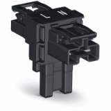 770-1606 - T-distribution connector, 2-pole, Cod. A, 1 input, 2 outputs, 2 locking levers