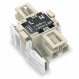 770-7502 - Linect® T-connector, 2-pole, Cod. L, 1 input, 2 outputs