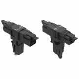 890-1615 - T-distribution connector, 2-pole, Cod. A, 1 input, 2 outputs, 3 locking levers, for flying leads