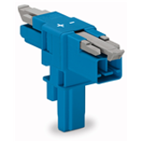 890-1617 - T-distribution connector, 2-pole, Cod. I, 1 input, 2 outputs, 2 locking levers