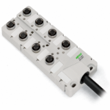 757-244/000-005 - Module répartiteur pour capteurs/actionneurs avec indice de protection IP 67  4 pôles 4 pôles Câble de raccordement, 5 m