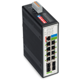 852-1505 - Industrial-Managed-Switch, 8-Port 1000Base-T, 4-Slot 1000Base-SX/LX, Rango de temperaturas ampliado, 8 * Power over Ethernet